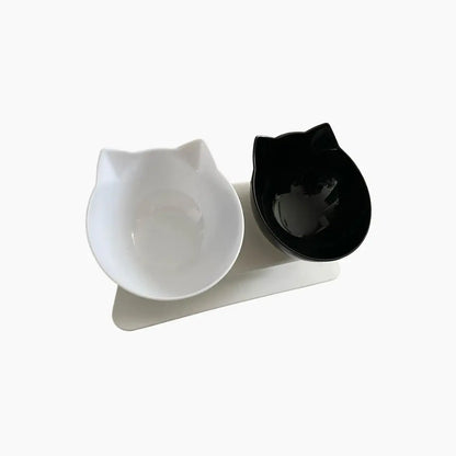 Non-Slip Double Bowl With Stand - PURRVANA -  Feeding Accessories