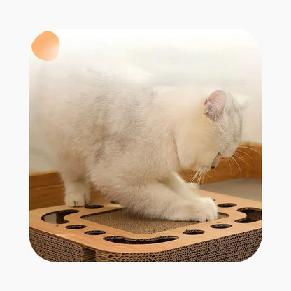 Interactive Cat Scratcher with Teaser Ball