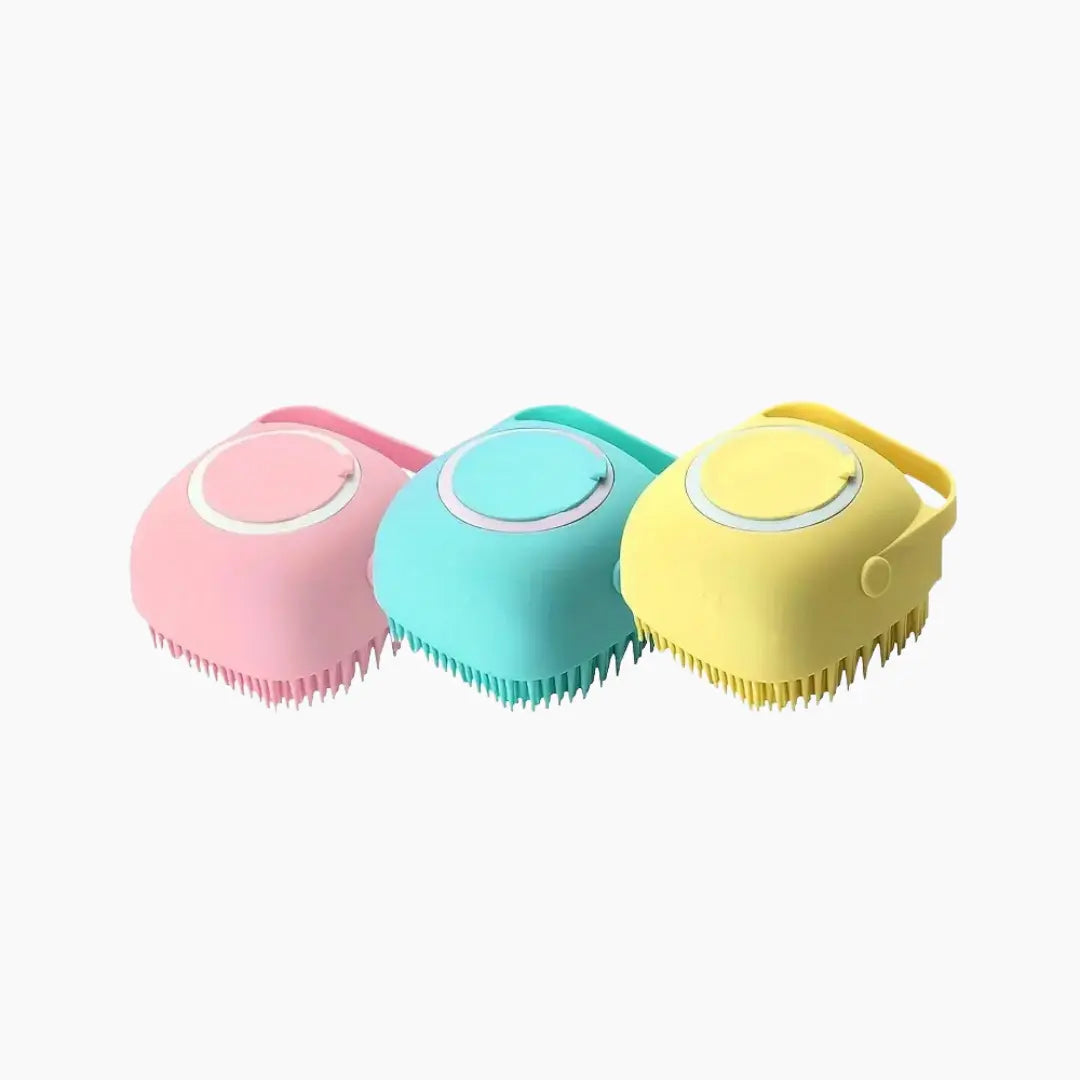 Silicone Grooming Brush With Shampoo Dispenser