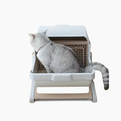 Semi-Automatic Cat Litter Box