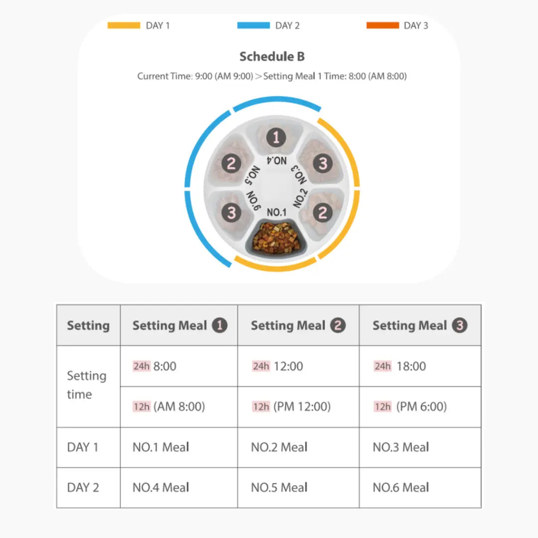 6 Meals Smart Automatic Feeder